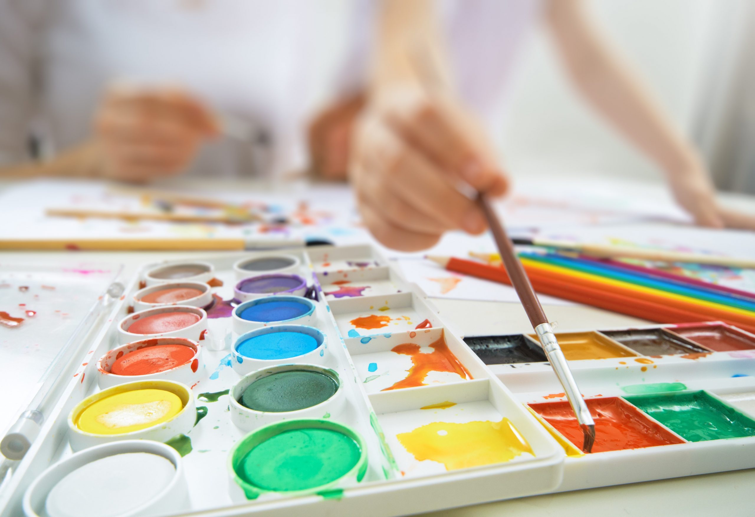 Watercolour painting art therapy