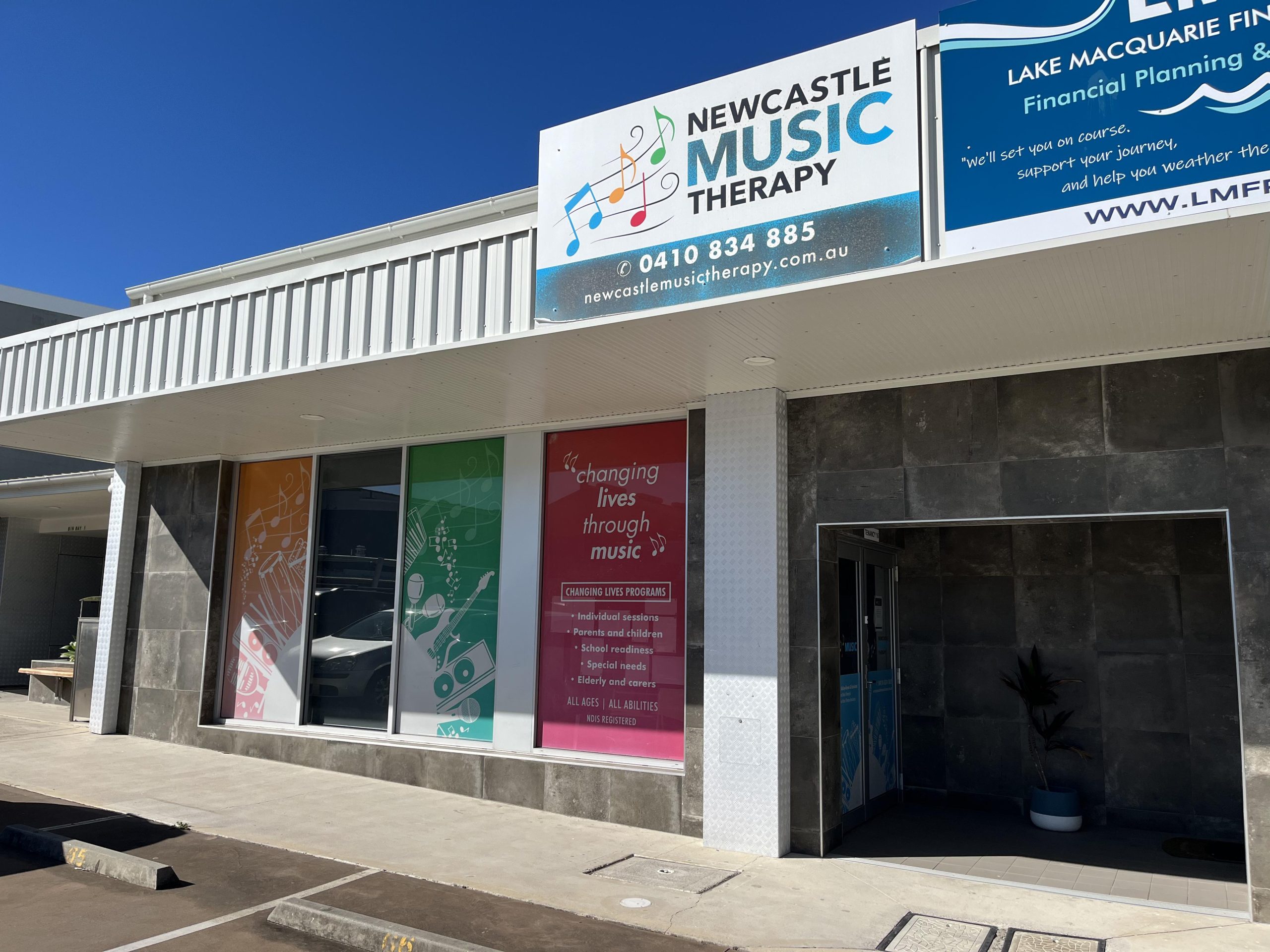 Newcastle Music Art Therapy exterior Exterior shot of the Newcastle Music & Art Therapy clinic.